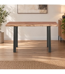 Consolle Aron con piano in legno di acacia