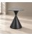 Tavolino Joona diametro 50 cm nero con piano in gres porcellanato