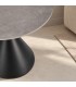 Tavolino Joona diametro 50 cm nero con piano in gres porcellanato
