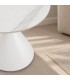 Tavolino Joona diametro 50 cm bianco con piano in gres porcellanato