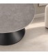 Tavolino Joona diametro 70 cm nero con piano in gres porcellanato