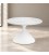 Tavolino Joona diametro 70 cm bianco con piano in gres porcellanato