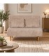 Divano letto 2 posti Walker beige con rivestimento effetto velluto