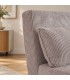 Divano letto 2 posti Walker tortora con rivestimento effetto velluto