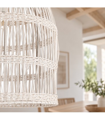 Lampadario Praia bianco altezza 67 cm con attacco E27