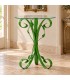 Tavolino da Salotto Tondo con Piano in Vetro - Verde