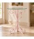 Tavolino da Salotto Tondo con Piano in Vetro - Rosa Shabby Chic