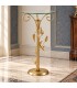 Tavolino da salotto Alto Ferro Battuto Foglie - Oro
