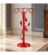 Tavolino da salotto Alto Ferro Battuto Foglie - Rosso