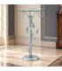 Tavolino da salotto Alto Ferro Battuto Foglie - Azzurro Shabby Chic