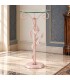 Tavolino da salotto Alto Ferro Battuto Foglie - Rosa Shabby Chic