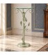 Tavolino da salotto Alto Ferro Battuto Foglie - Verde Shabby Chic