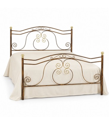 Letto matrimoniale in Ferro Battuto Barocco - Oro ducato