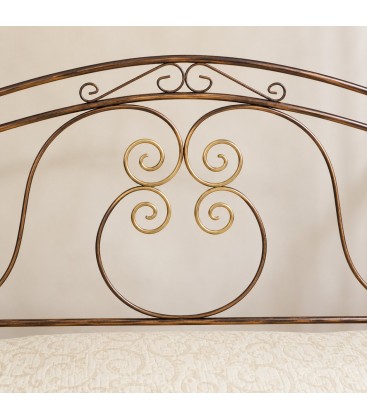 Letto matrimoniale in Ferro Battuto Barocco - Oro ducato