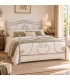 Letto matrimoniale in Ferro Battuto Barocco - Grigio Seta