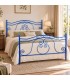 Letto matrimoniale in Ferro Battuto Barocco - Blu