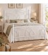 Letto matrimoniale in Ferro Battuto Ester - Bianco lucido