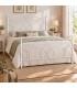 Letto matrimoniale in Ferro Battuto Ester - Bianco opaco