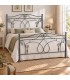 Letto matrimoniale in Ferro Battuto Ester - Grigio Siderale