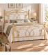 Letto matrimoniale in Ferro Battuto Ester - Oro