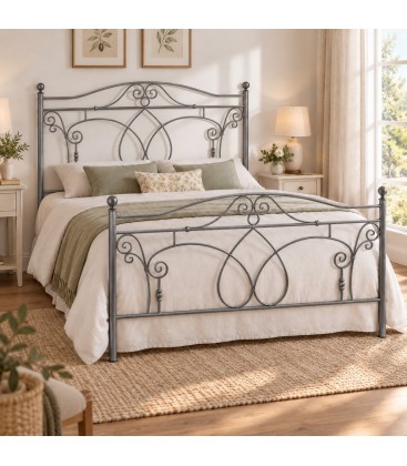 Letto matrimoniale in Ferro Battuto Ester - Ferro