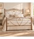 Letto matrimoniale in Ferro Battuto Cuore - Oro ducato