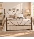 Letto matrimoniale in Ferro Battuto Cuore - Bronzo anticato