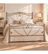 Letto matrimoniale in Ferro Battuto Cuore - Bronzo