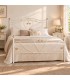 Letto matrimoniale in Ferro Battuto Cuore - Bianco oro