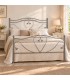 Letto matrimoniale in Ferro Battuto Cuore - Grigio Finestra