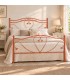 Letto matrimoniale in Ferro Battuto Cuore - Arancio Rame