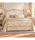Letto matrimoniale in Ferro Battuto Cuore - Oro