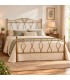 Letto matrimoniale in Ferro Battuto Carolina - Bronzo