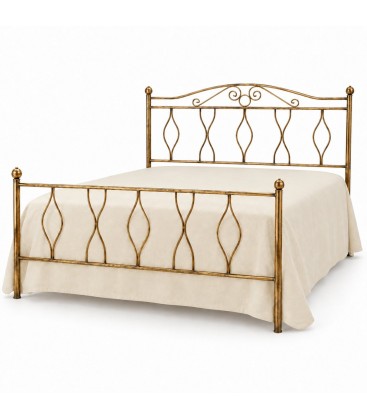 Letto matrimoniale in Ferro Battuto Carolina - Bronzo