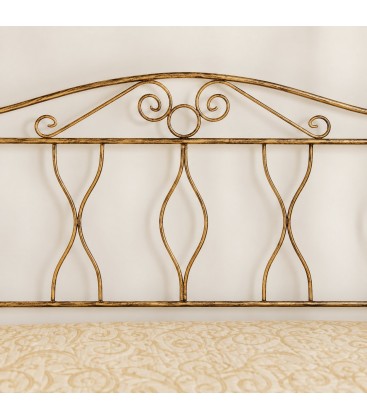 Letto matrimoniale in Ferro Battuto Carolina - Bronzo