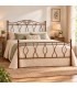 Letto matrimoniale in Ferro Battuto Carolina - Oro ducato