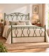 Letto matrimoniale in Ferro Battuto Carolina - Verde Bottiglia