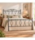 Letto matrimoniale in Ferro Battuto Carolina - Grigio Siderale