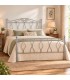Letto matrimoniale in Ferro Battuto Carolina - Alluminio