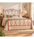 Letto matrimoniale in Ferro Battuto Carolina - Arancio Rame
