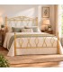 Letto matrimoniale in Ferro Battuto Carolina - Oro