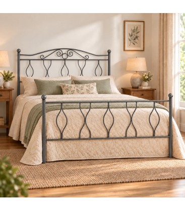 Letto matrimoniale in Ferro Battuto Carolina - Ferro