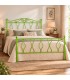 Letto matrimoniale in Ferro Battuto Carolina - Verde