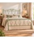 Letto matrimoniale in Ferro Battuto Carolina - Verde Shabby Chic