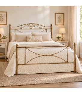 Letto matrimoniale in Ferro Battuto Katya - Bronzo