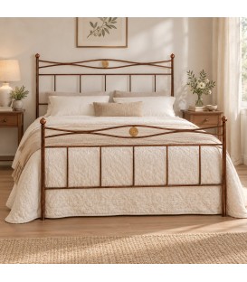 Letto matrimoniale in Ferro Battuto Nina - Oro ducato