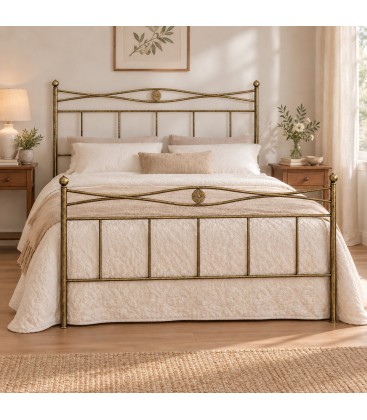 Letto matrimoniale in Ferro Battuto Nina - Bronzo