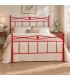 Letto matrimoniale in Ferro Battuto Nina - Rosso