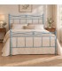 Letto matrimoniale in Ferro Battuto Nina - Azzurro Shabby Chic