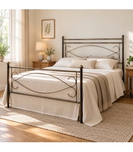 Letto matrimoniale in Ferro Battuto Spark - Bronzo anticato